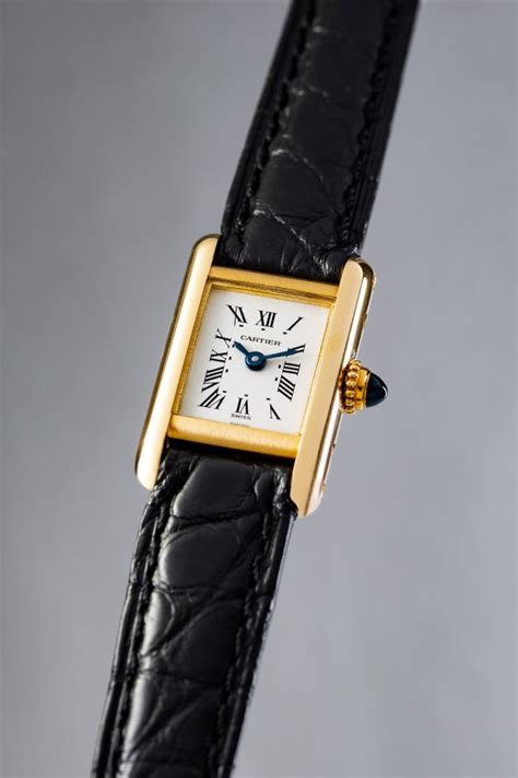 tank cartier goud|cartier mini tank watch.